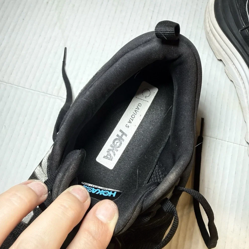 HOKA ONE ONE GAVIOTA 5 Black Running Shoes Sneakers Men's Sz 12.5 EE